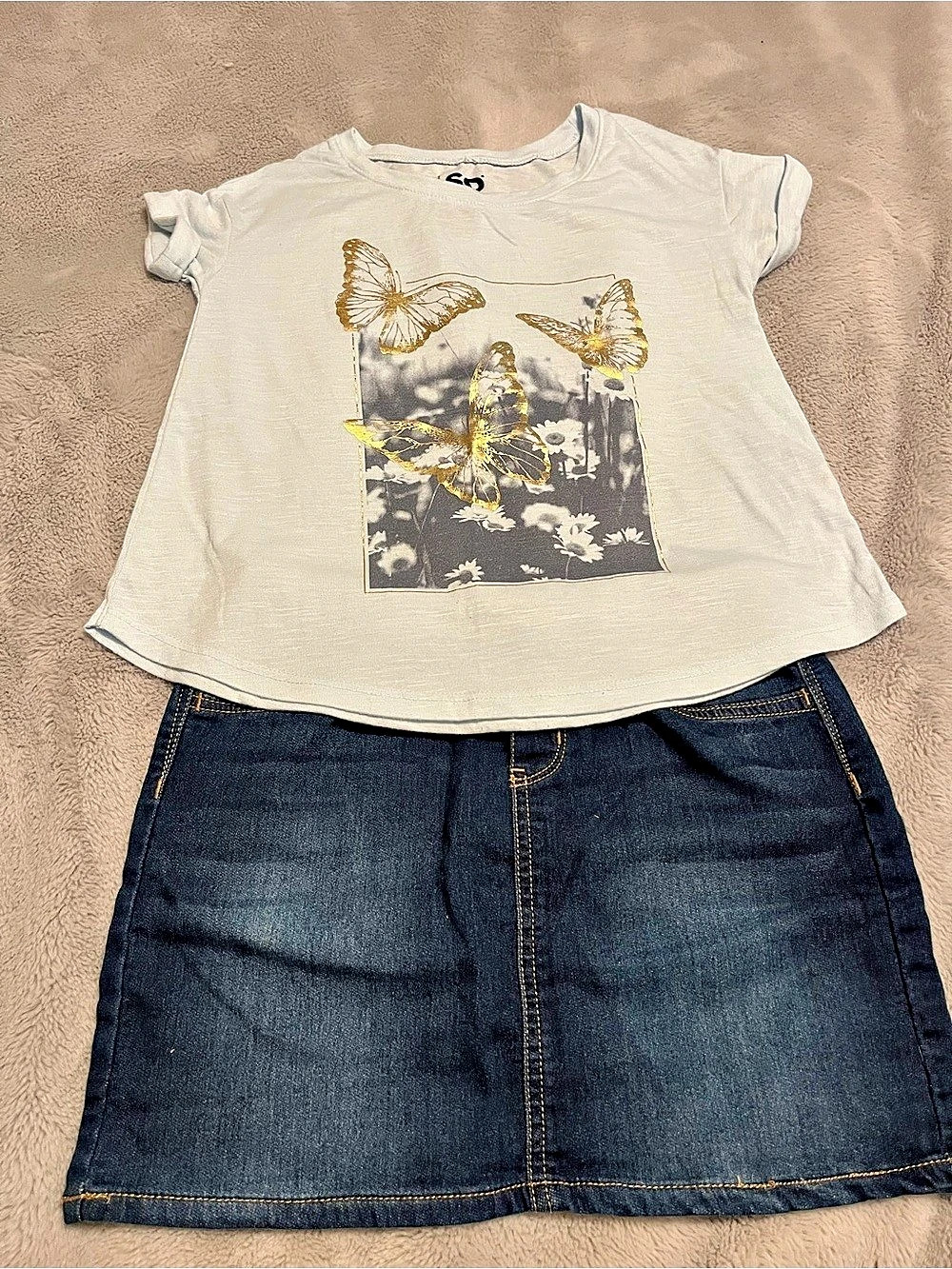 OshKosh B'gosh Girls Butterfly Graphic Matching Set Size 8
